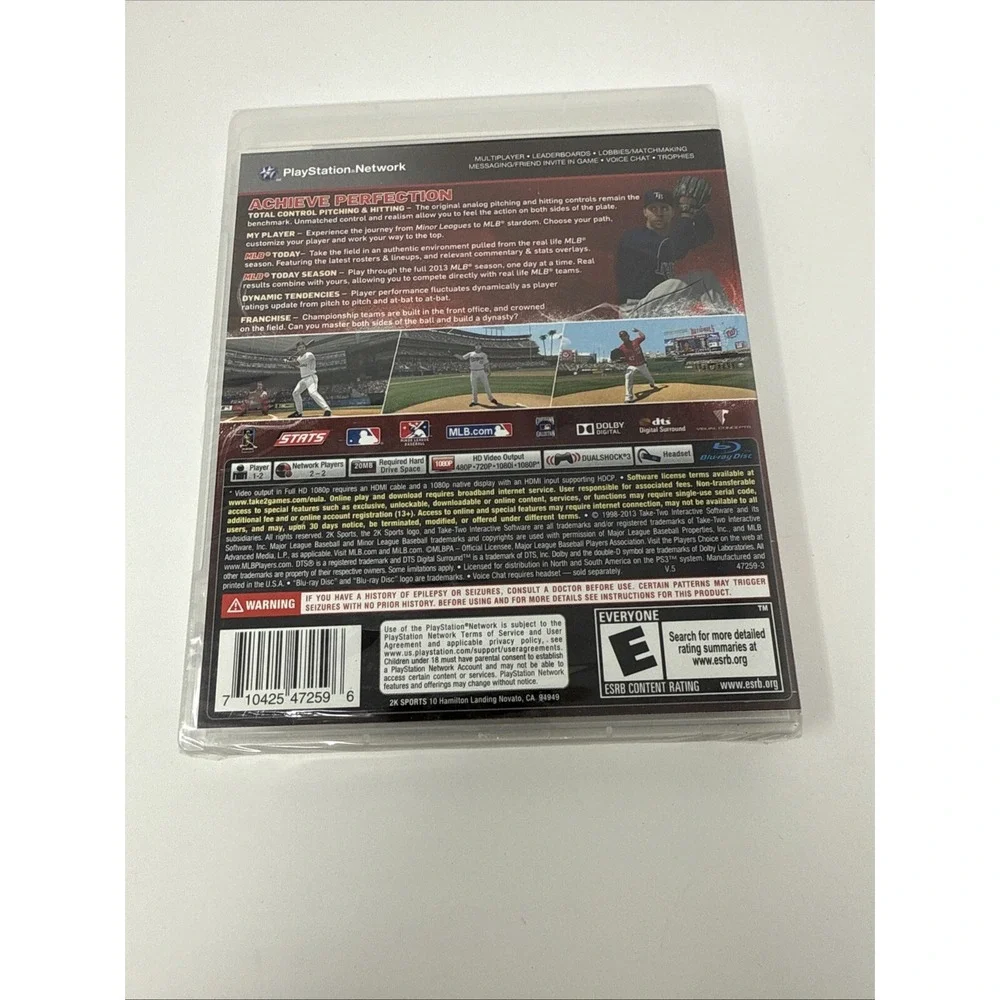 MLB2K13 For PS3 Playstation Network 2K Sports Sealed